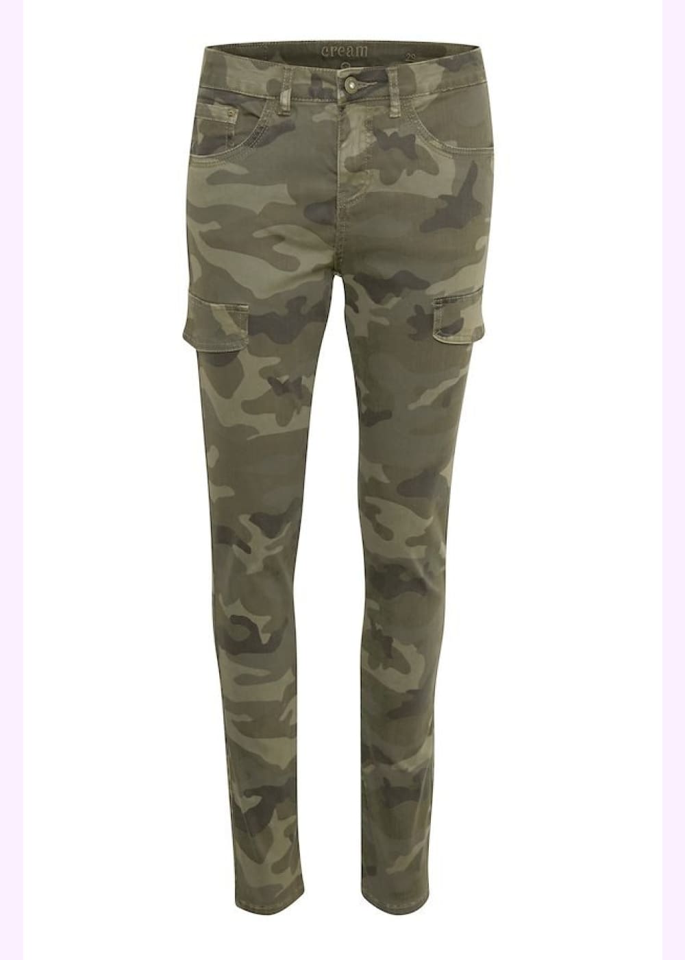 Armykuosi reisitaskuhousut Cream Anina - HOUSUT