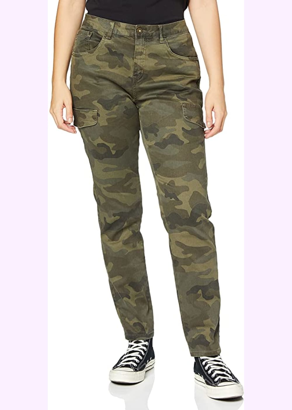 Armykuosi reisitaskuhousut Cream Anina - HOUSUT