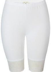 Biker pitsishortsit zeze malus 889 valkoinen | caprit ja shortsit