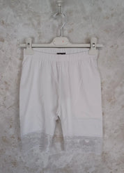 Biker pitsishortsit zeze malus 889 valkoinen | caprit ja shortsit
