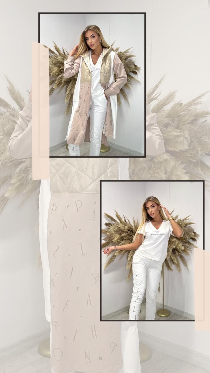 Collegehousut Paparazzi number 55 valkoinen