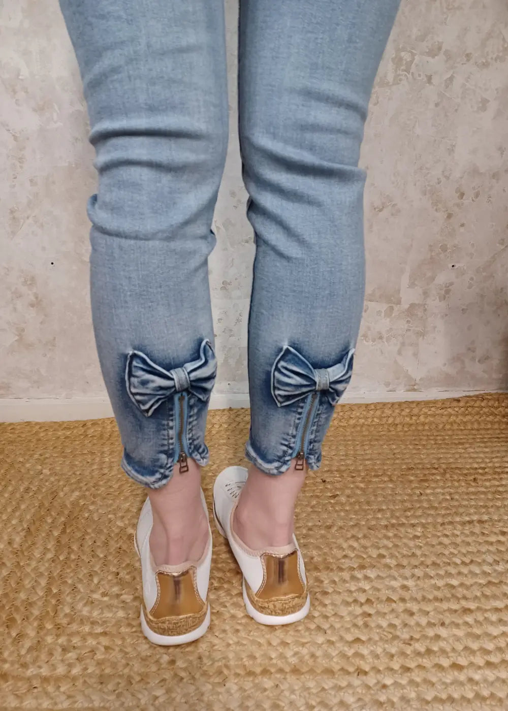 Farkku mapp bow rusetti vaalea pesu | farkku