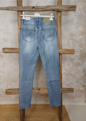 Farkku mapp katy viistotasku vaalea pesu - farkku