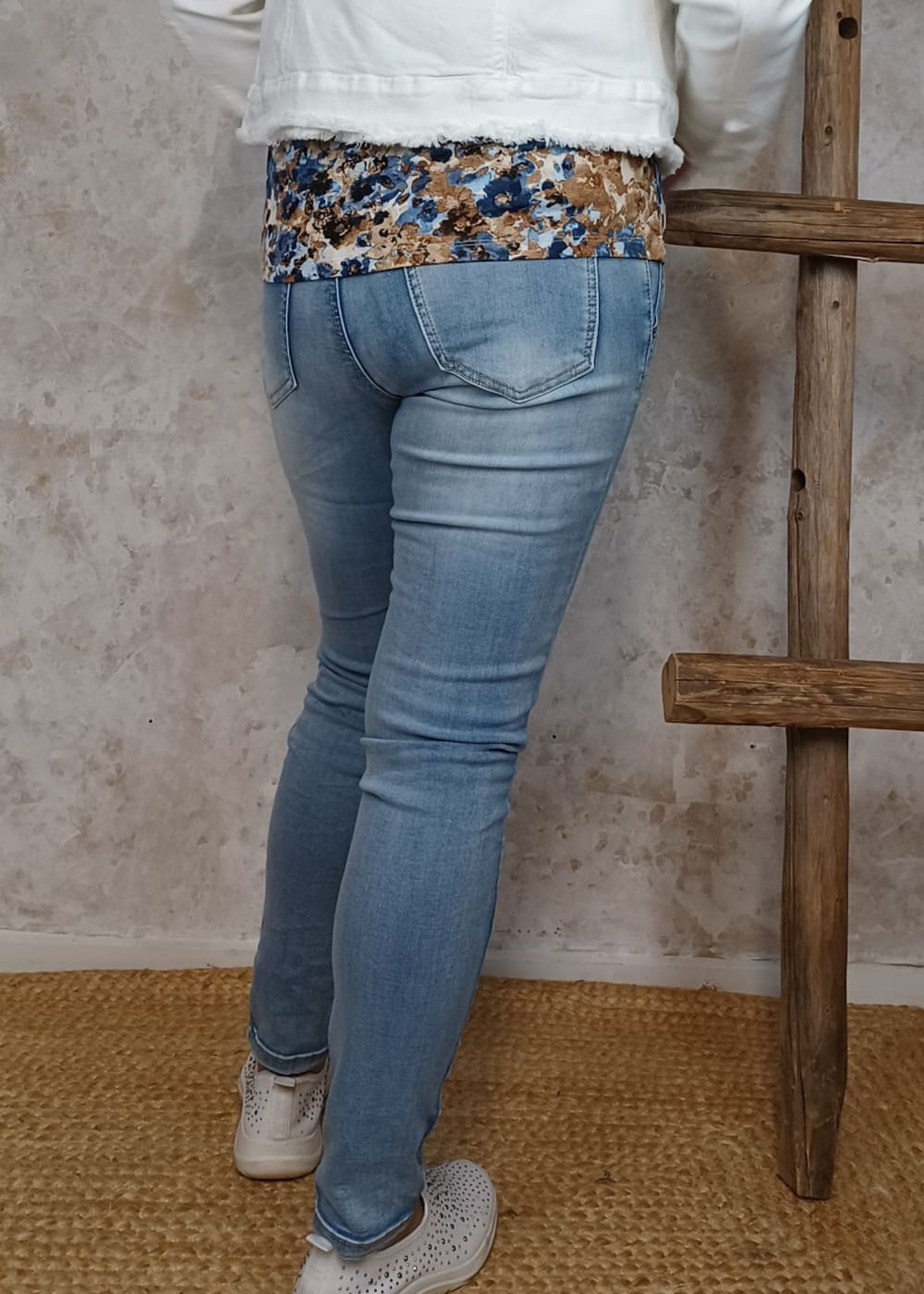 Farkku mapp katy viistotasku vaalea pesu - farkku