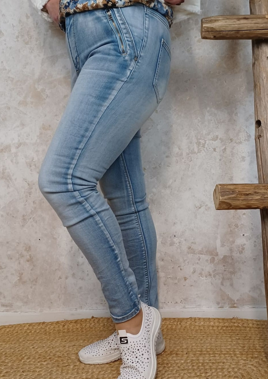 Farkku mapp katy viistotasku vaalea pesu - farkku