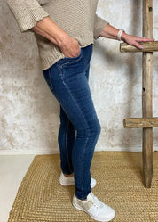 Farkku mapp patti zip tumma kulutettu lahje 80 - farkku