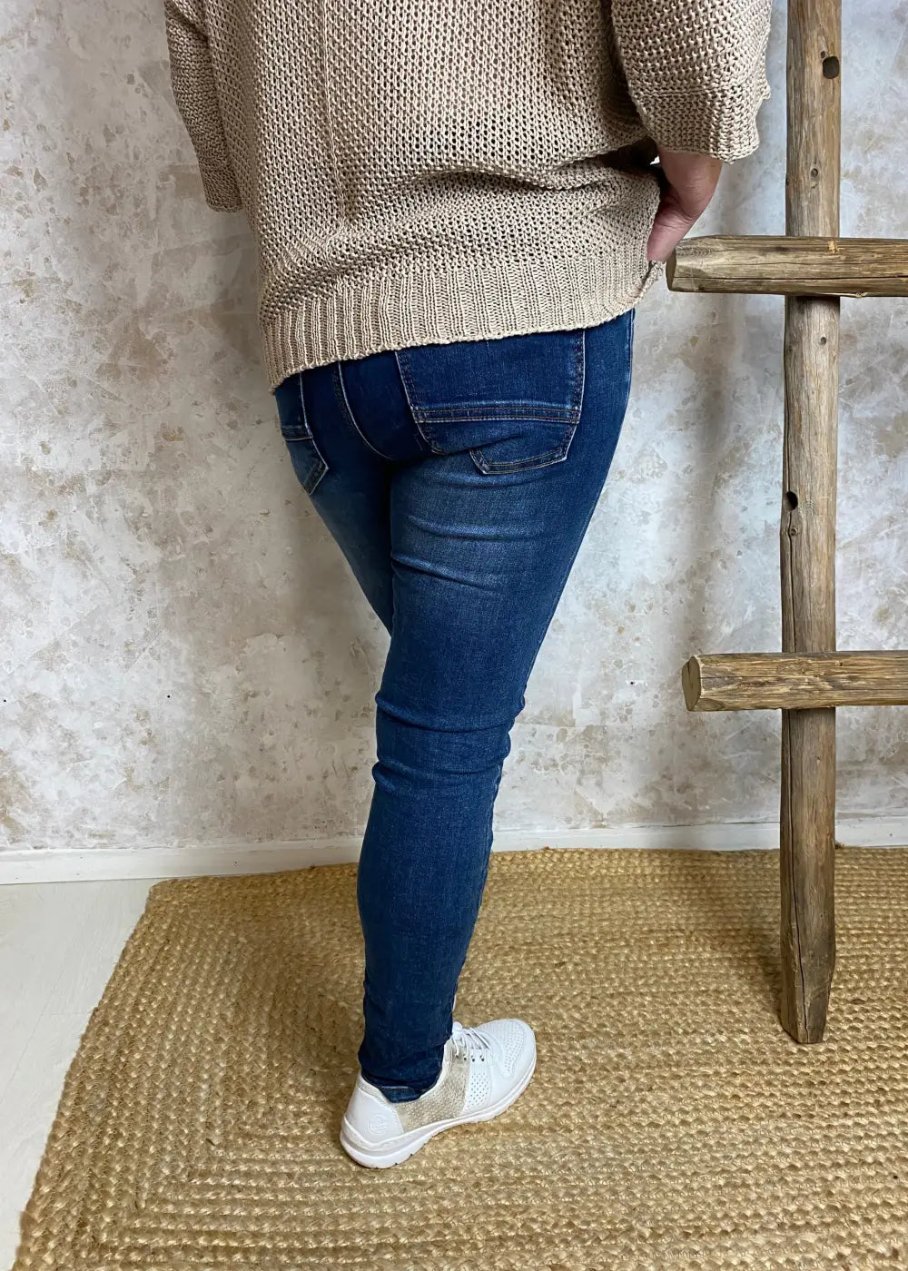 Farkku mapp patti zip tumma kulutettu lahje 80 - farkku