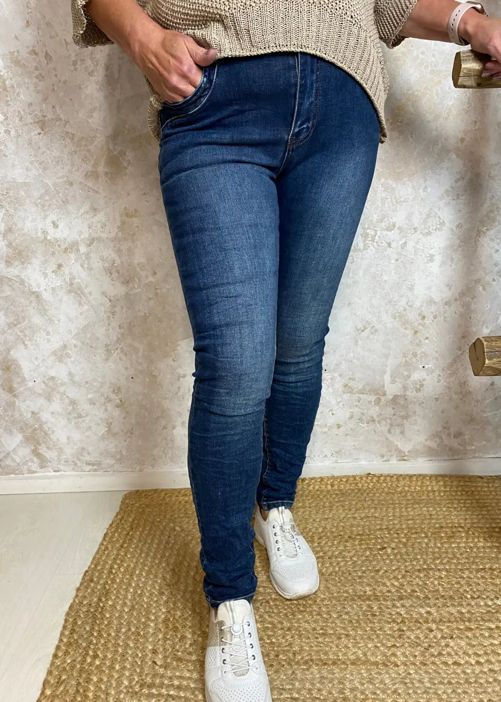 Farkku mapp patti zip tumma kulutettu lahje 80 - farkku