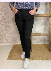 Housut brantex madelaine musta 0225 - housut