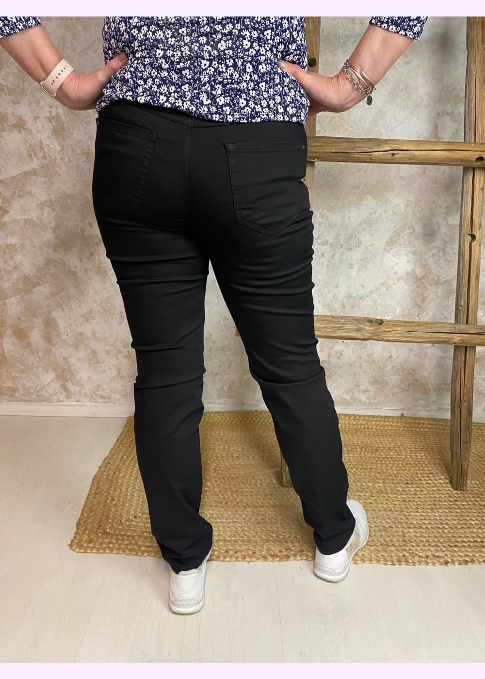 Housut brantex madelaine musta 0225 - housut