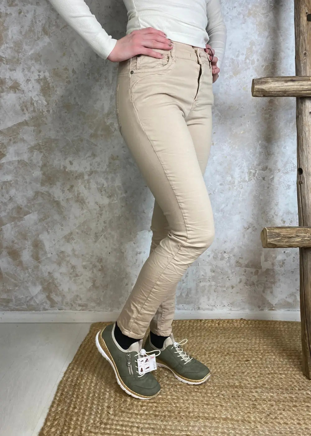 Housut mapp patti twill beige 0424