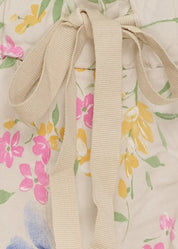 Marta du Chateau naisten kukkakuvioidut stretch-housut, joustava vyötärö kiristysnarulla, taskut edessä ja takana.