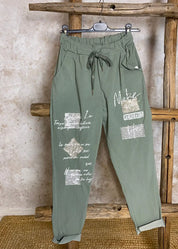 Housut mavis 764 eri värejä 0924 - vihreä - housut