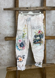 Housut pluskoko singer hento roosa 0624 - housut