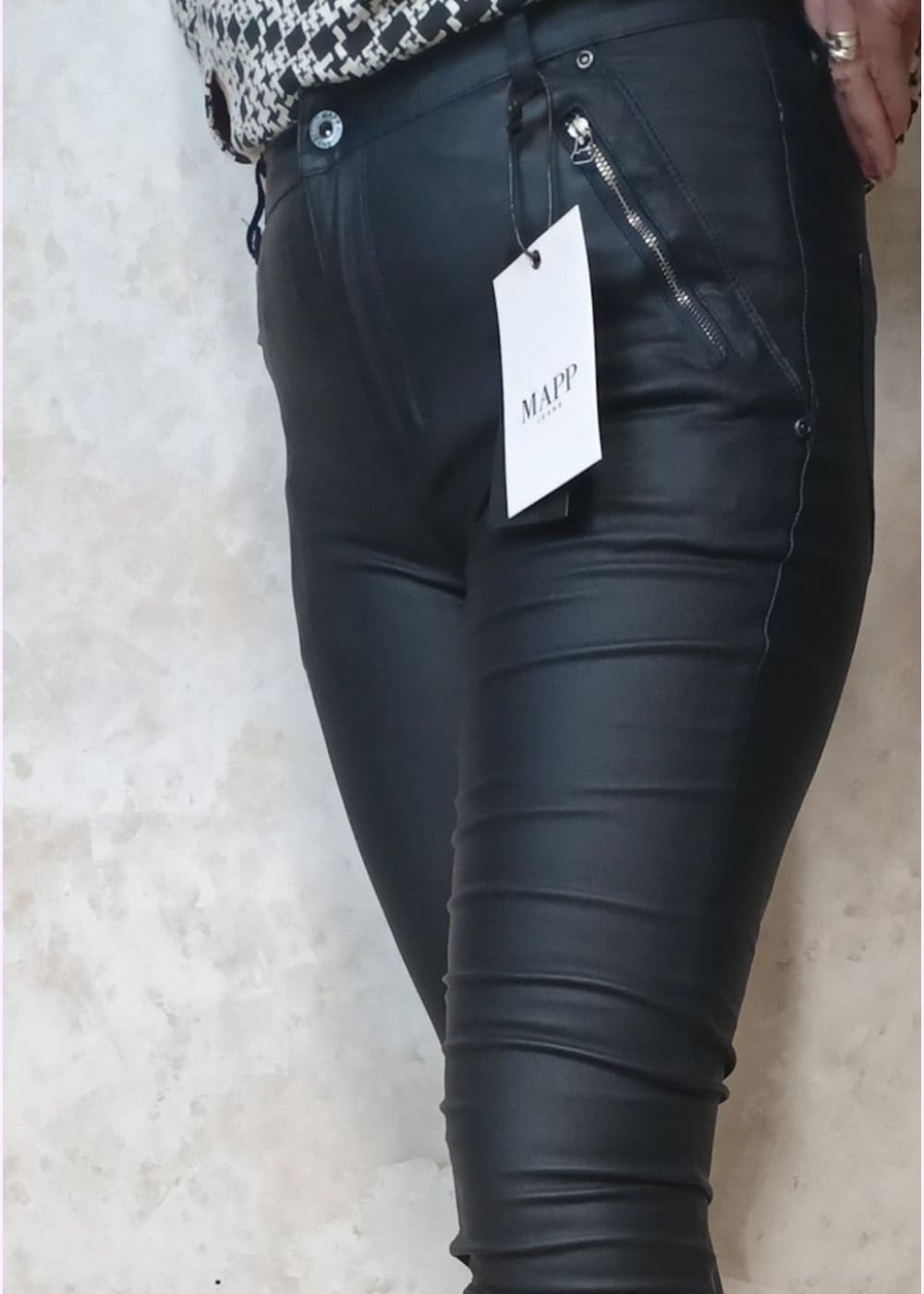Koutattu housu mapp coated 9596 tumma sininen - housut