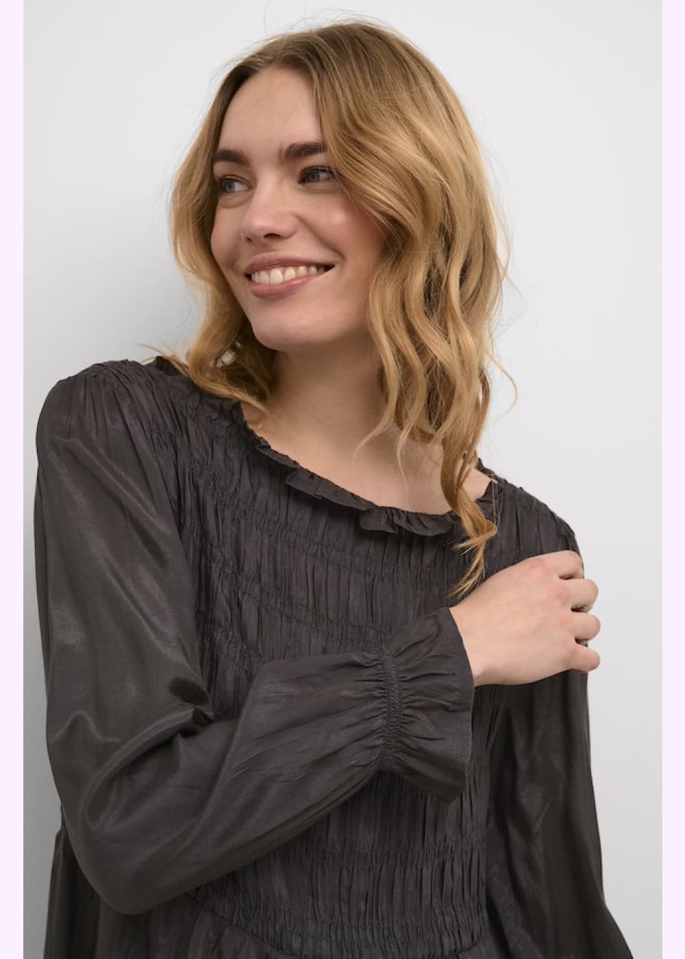 Mekko cream henva harmaa 0823 - mekko