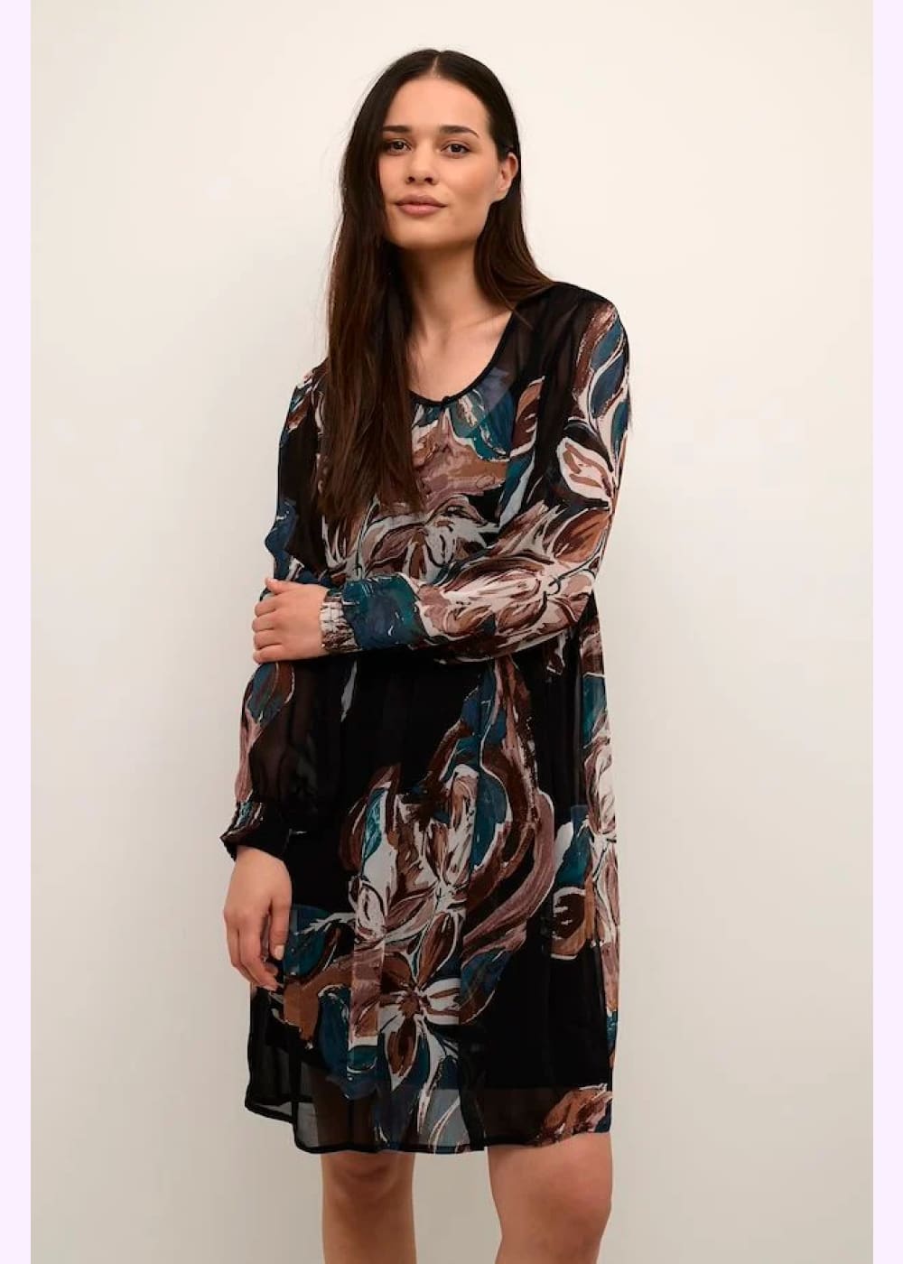 Mekko cream jasmina musta 0923 - mekko