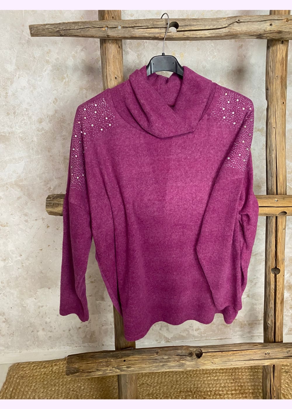 Neule hugette eri värejä 1124 - fuksia - neule