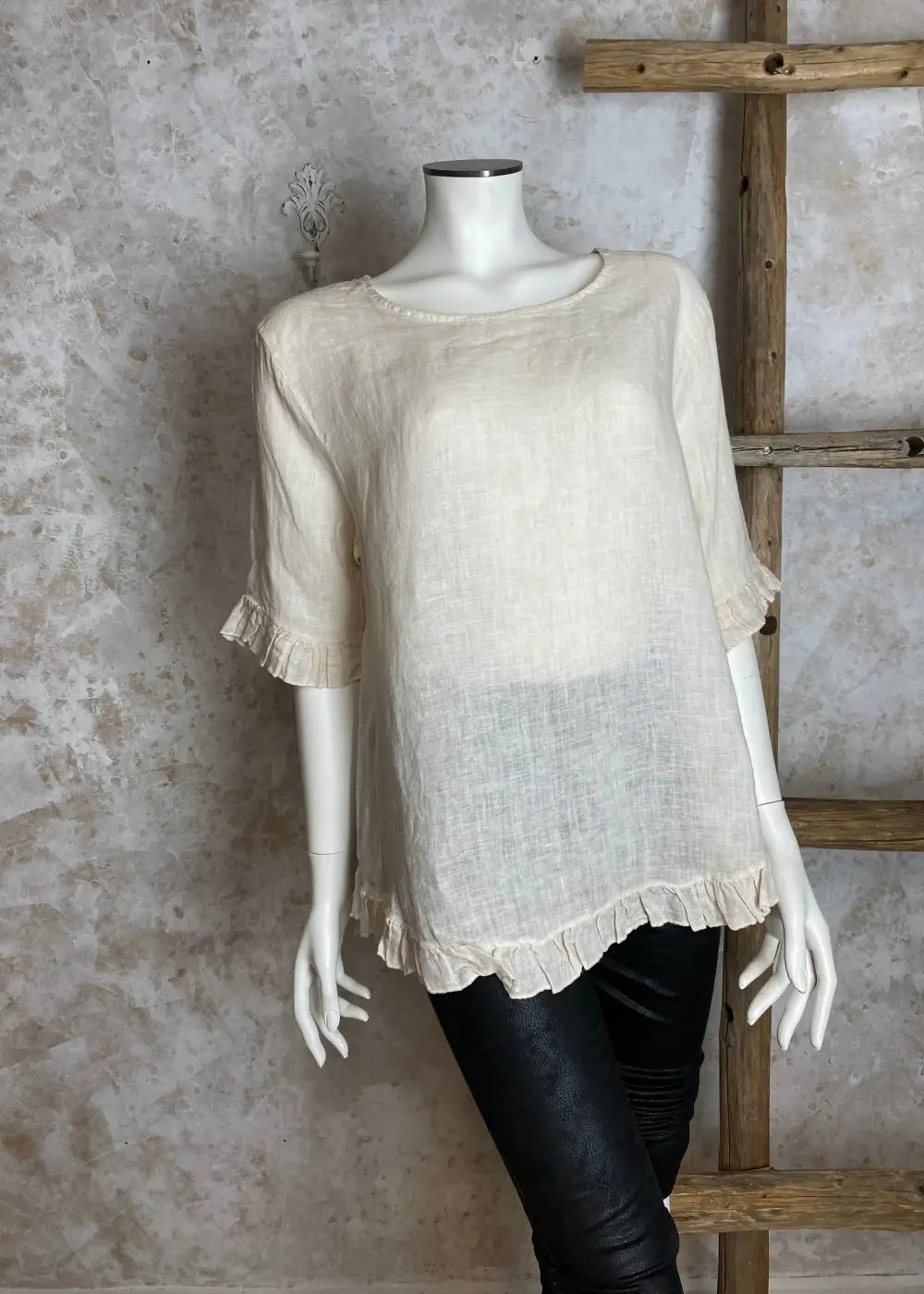 Pellavapusero selma eri värejä | beige | pusero