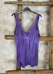 Toppi denisse pluskoko eri värejä 0924 - lila - toppi