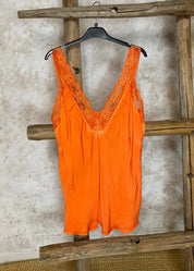 Toppi denisse pluskoko eri värejä 0924 - oranssi - toppi