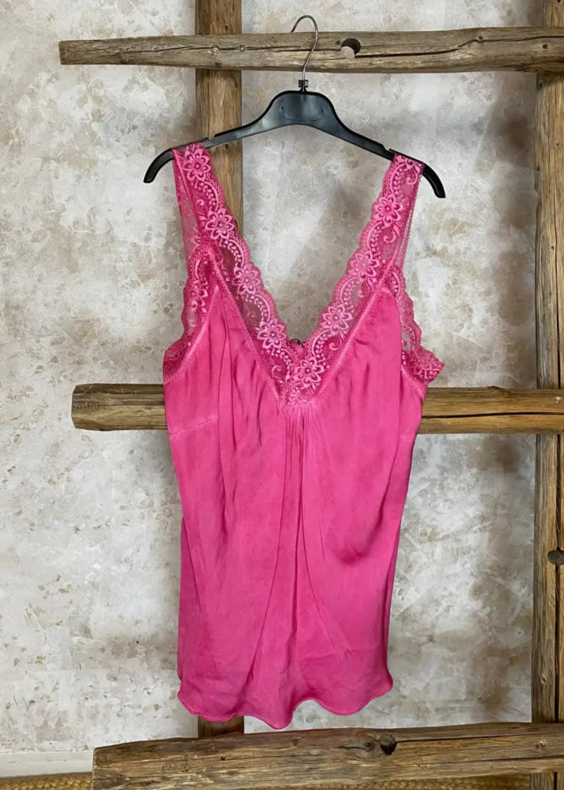 Toppi denisse pluskoko eri värejä 0924 - pinkki - toppi