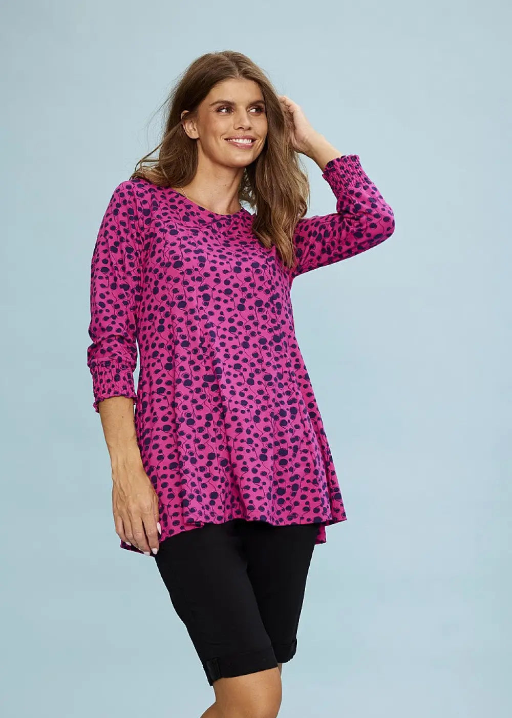 Tunika zeze floret punainen 0424 - tunika