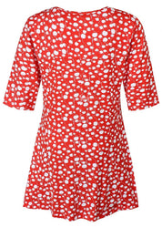 Tunika zeze floret punainen 0424 - tunika