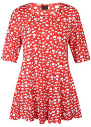 Tunika zeze floret punainen 0424 - tunika