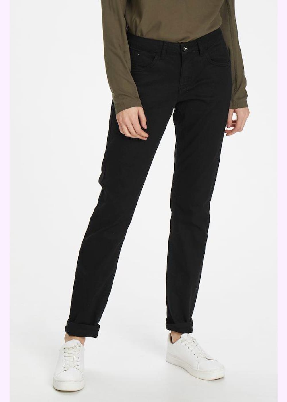 Twill housut cream - housut