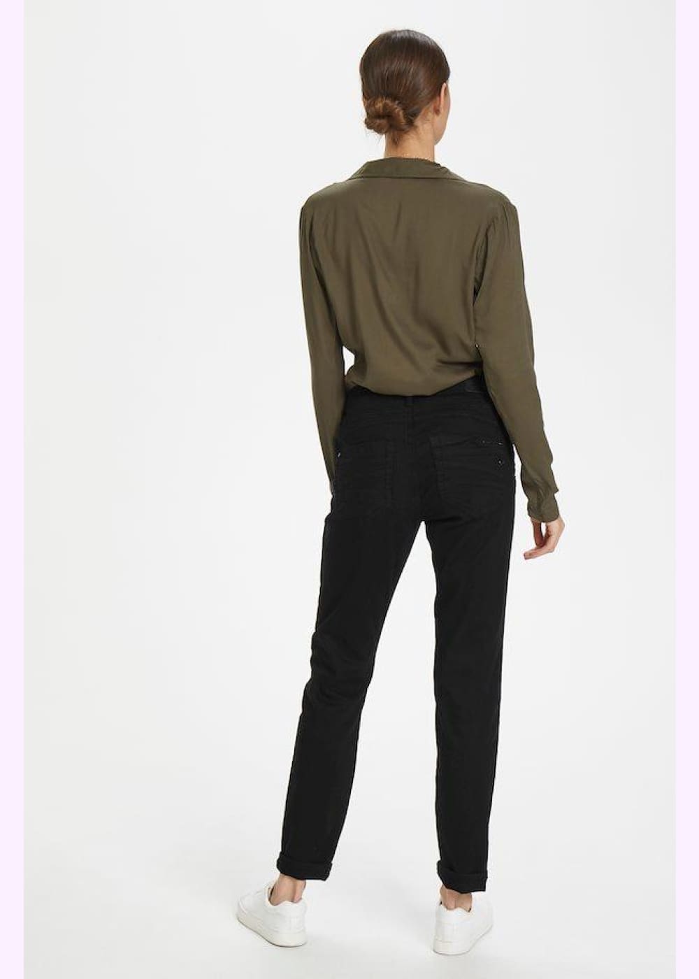 Twill housut cream - housut