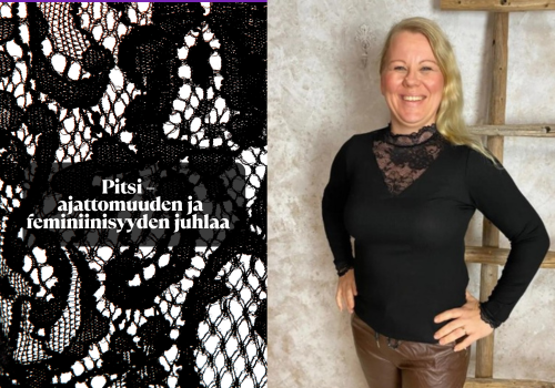 Naisten pitsipusero musta