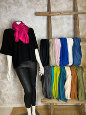 Yksivärinen huivi, eri värejä 1125