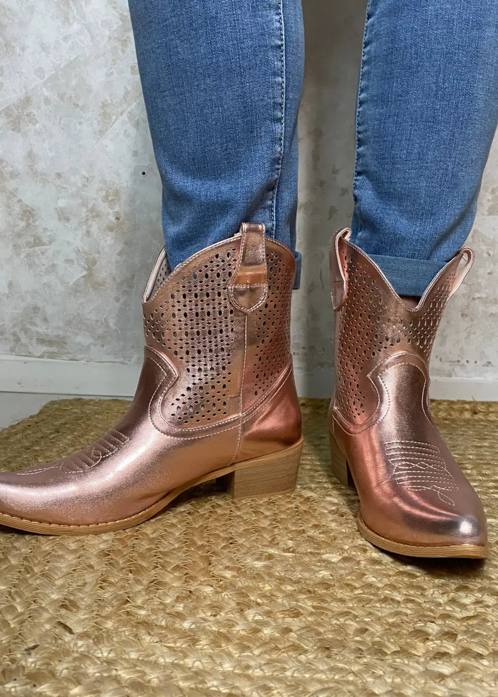 Bootsit metallihohto pinkki 0224 - kengät