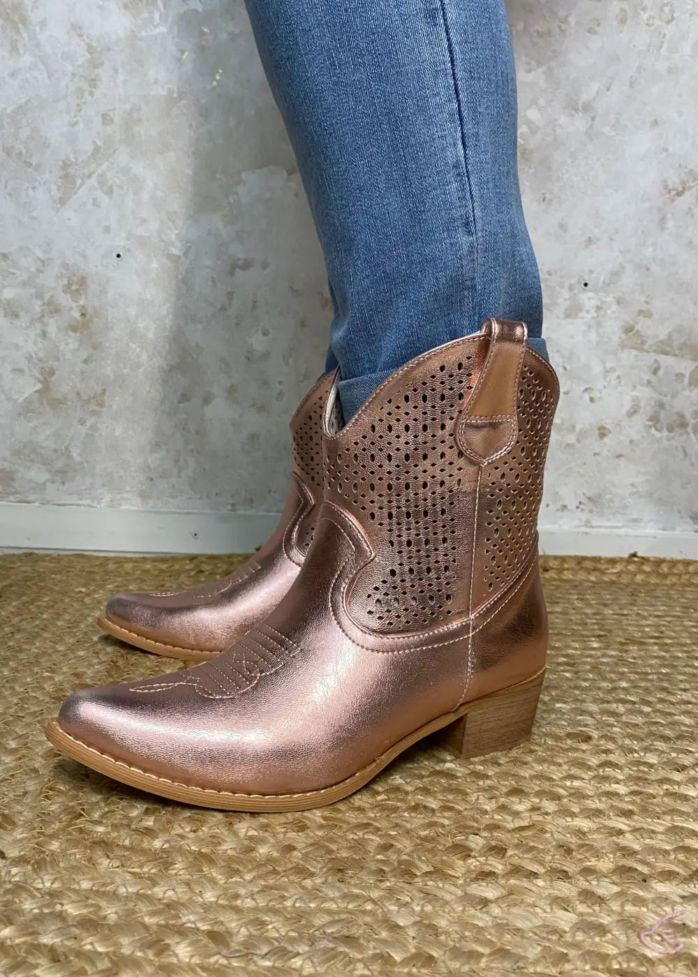 Bootsit metallihohto pinkki 0224 - kengät