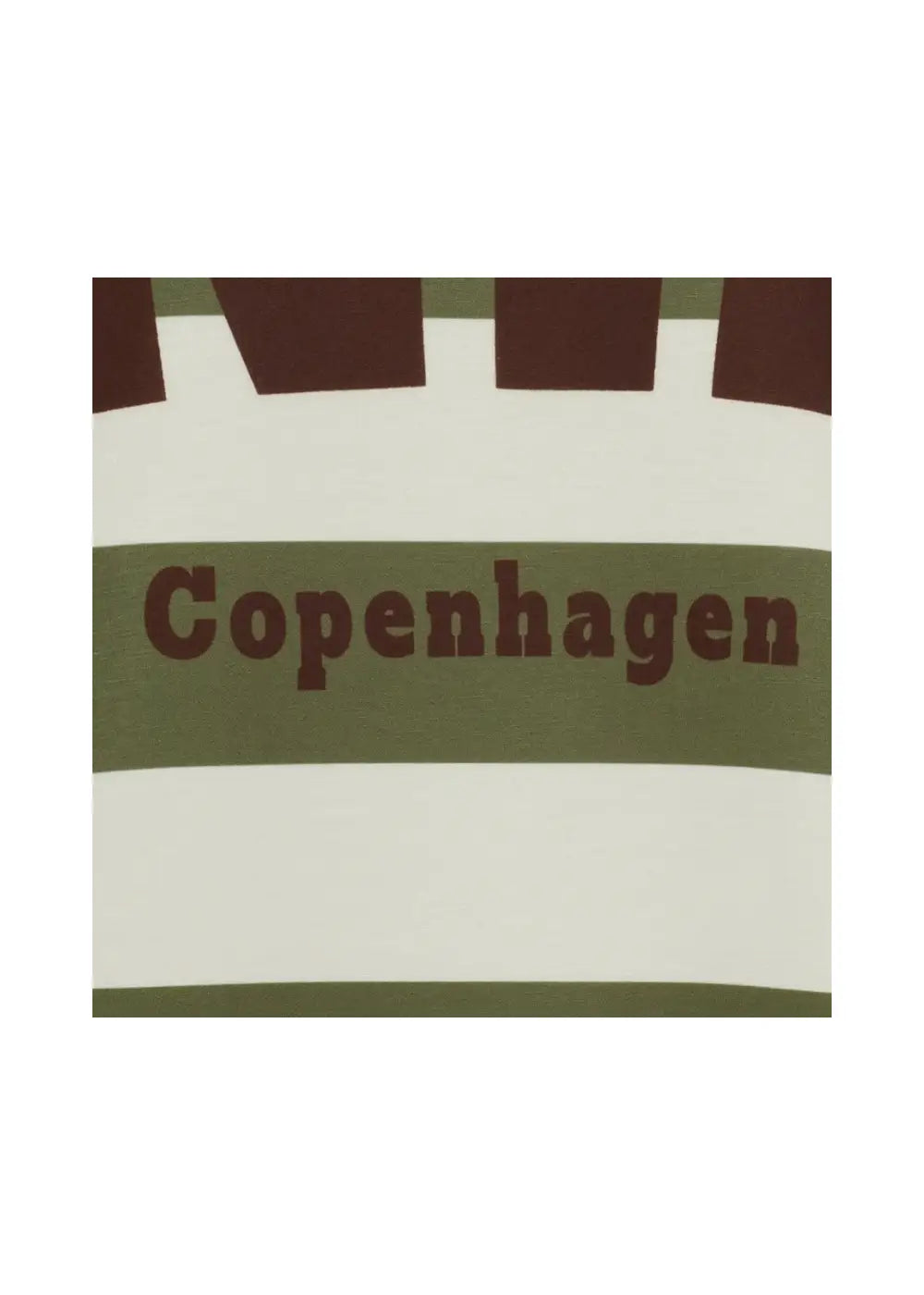 Vihreä raidallinen oversized collegepaita printtikuviolla, pehmeä ja joustava materiaali, pitkät hihat ja O-pääntie