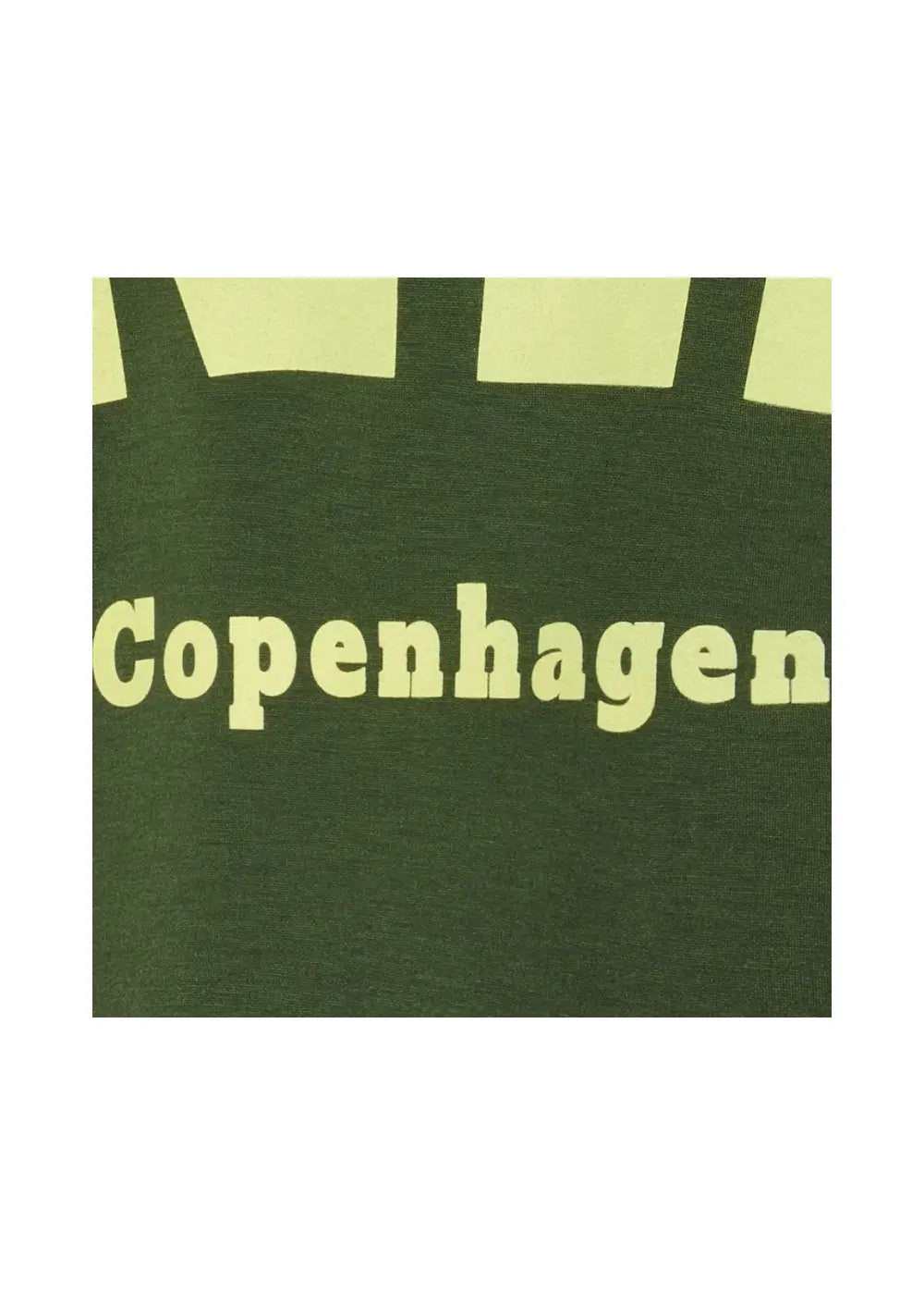 Vihreä oversized collegepaita printtikuviolla, pehmeä ja joustava materiaali, pitkät hihat ja O-pääntie