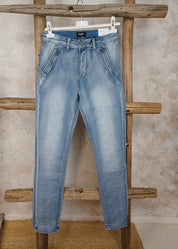 Farkku mapp katy viistotasku vaalea pesu - farkku