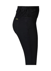 Huippumukavat, joustavat jeggingsit korkealla vyötäröllä, ilman vetoketjua, taskuilla ja kapenevalla lahkeella.