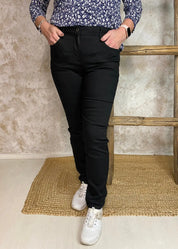 Housut brantex madelaine musta 0225 - housut