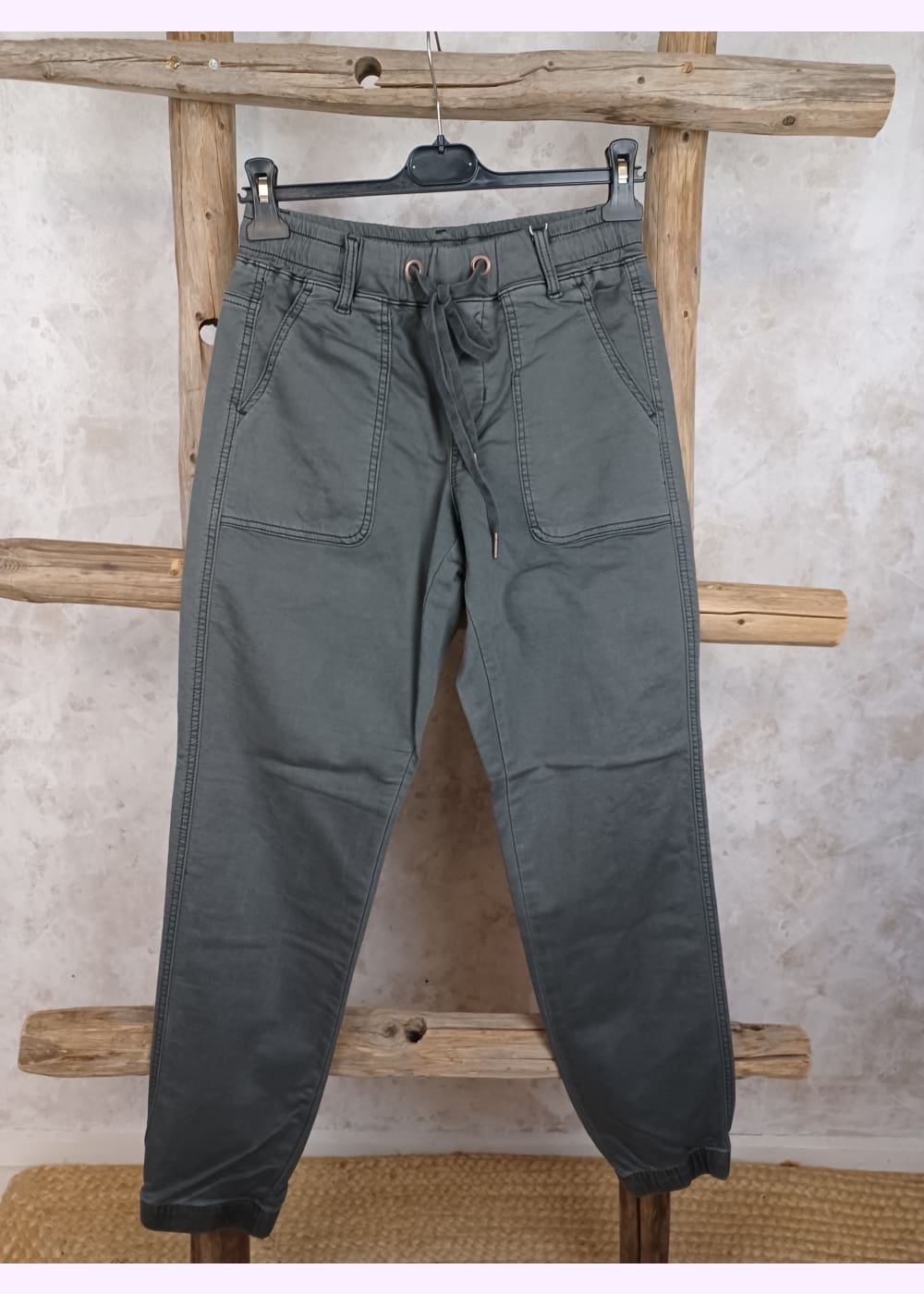 Housut cream nuka cargo pants harmaa 0923 - housut