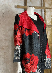 Kääntöjakku red rose punamusta 1124 - takki