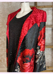 Kääntöjakku red rose punamusta 1124 - takki