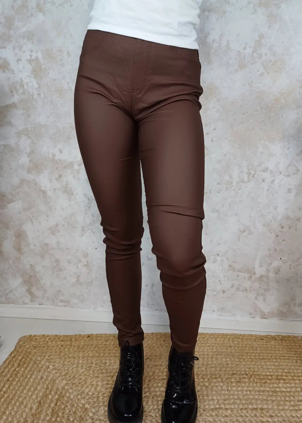 Koutattu leggins mapp aleia ruskea - housut