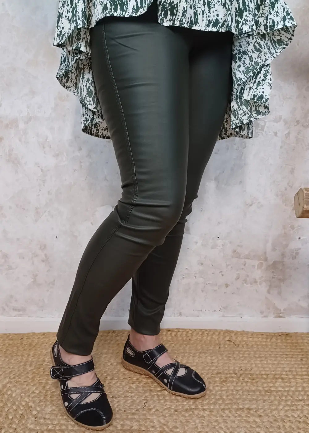 Koutattu leggins mapp aleia vihreä - housut