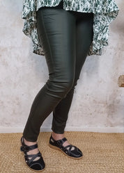 Koutattu leggins mapp aleia vihreä - housut