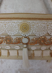 Laukku macrame beige - laukut