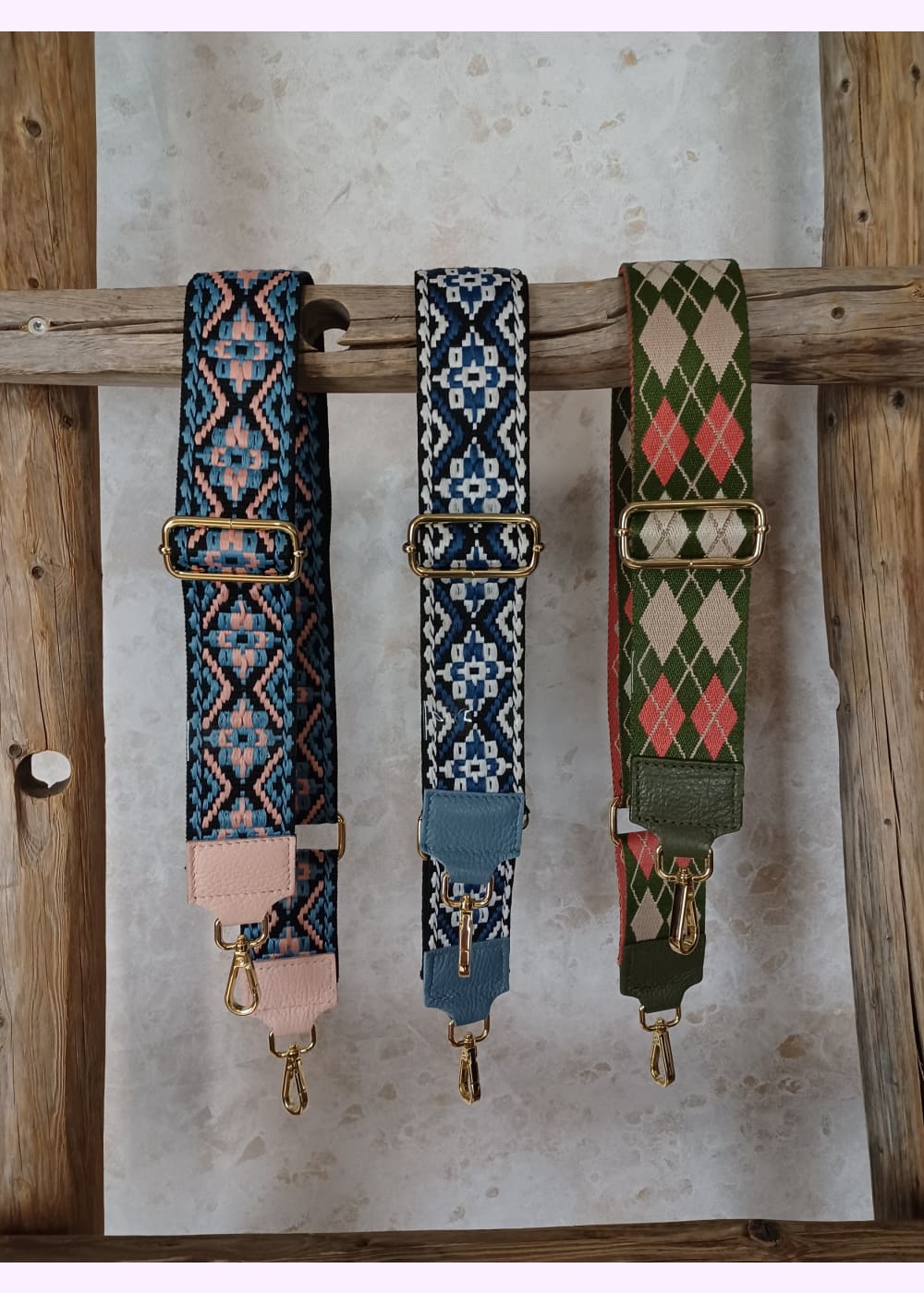 Laukkuhihna pattern eri värejä - laukut