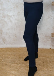 Leggins mxo trikoo s-xxl tummansininen - caprit ja legginsit