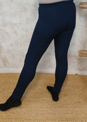 Leggins mxo trikoo s-xxl tummansininen - caprit ja legginsit